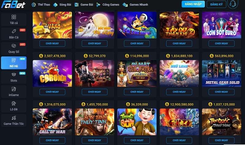 FABET – Có những game quay hũ cực đỉnh nào tại nhà cái đẳng cấp Fabet?